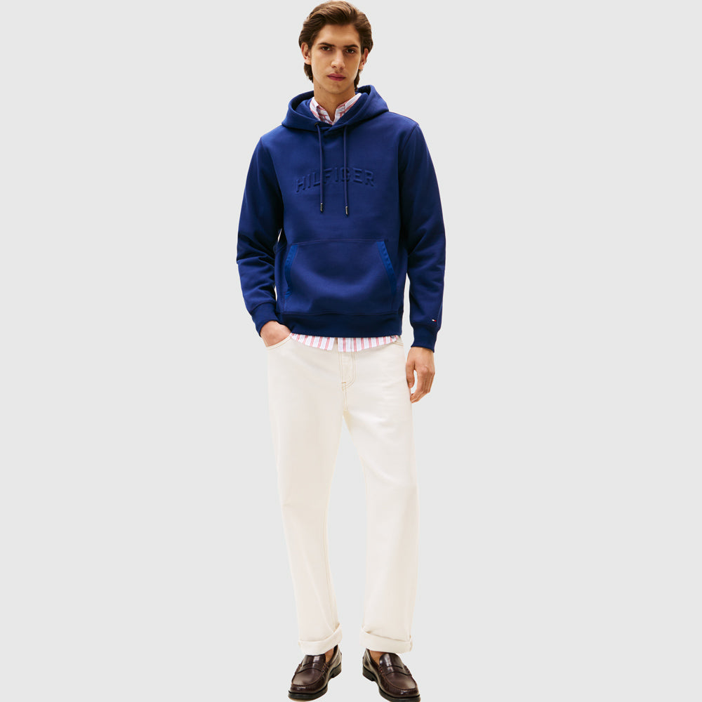 Arch Embossed Hoody - Preppy Navy