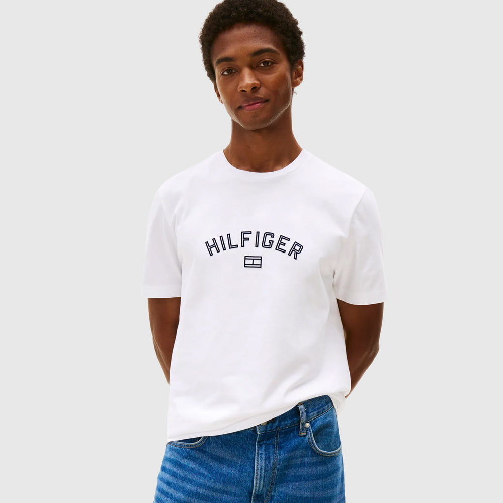 Tommy Hilfiger Flock T - Shirt - White |ThirdBaseUrban