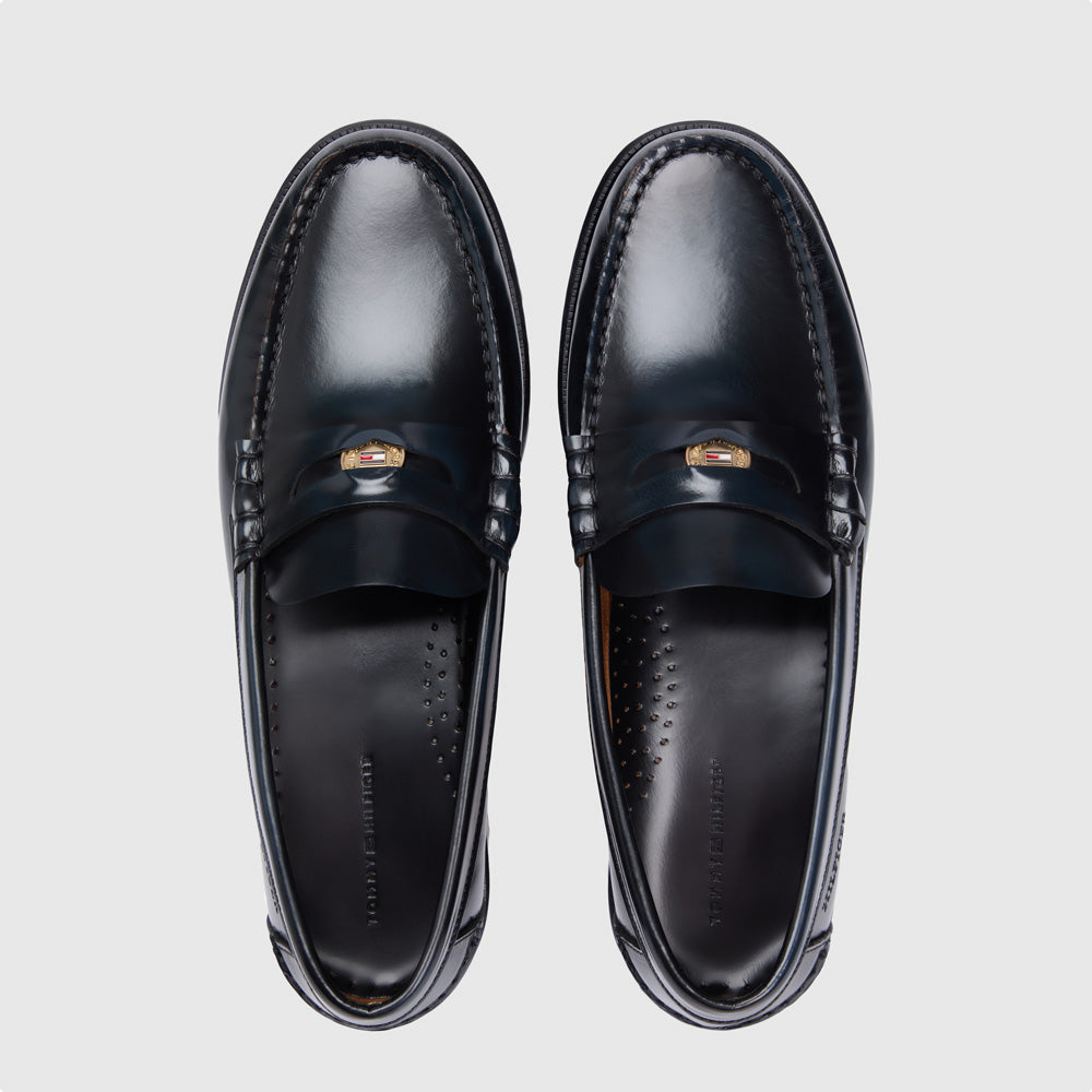 Penny Patent Leather Loafer - Navy