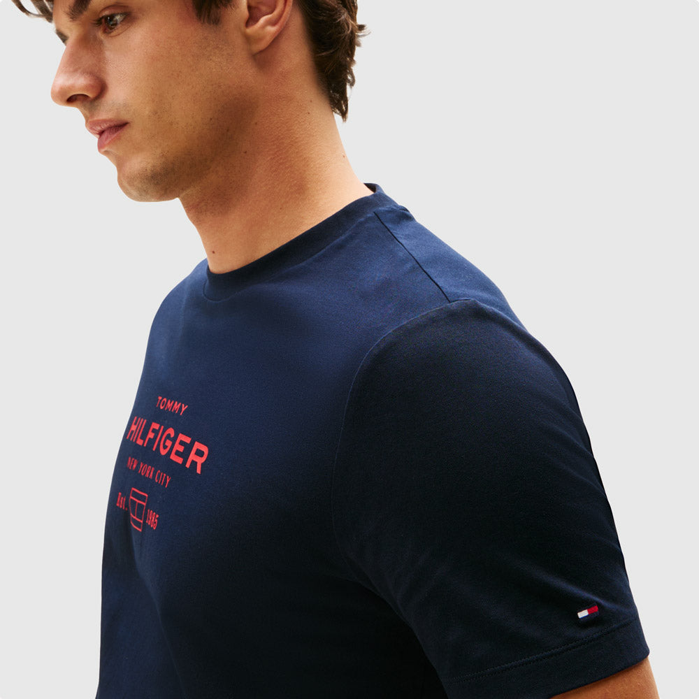 Stack Graphic T-Shirt - Navy