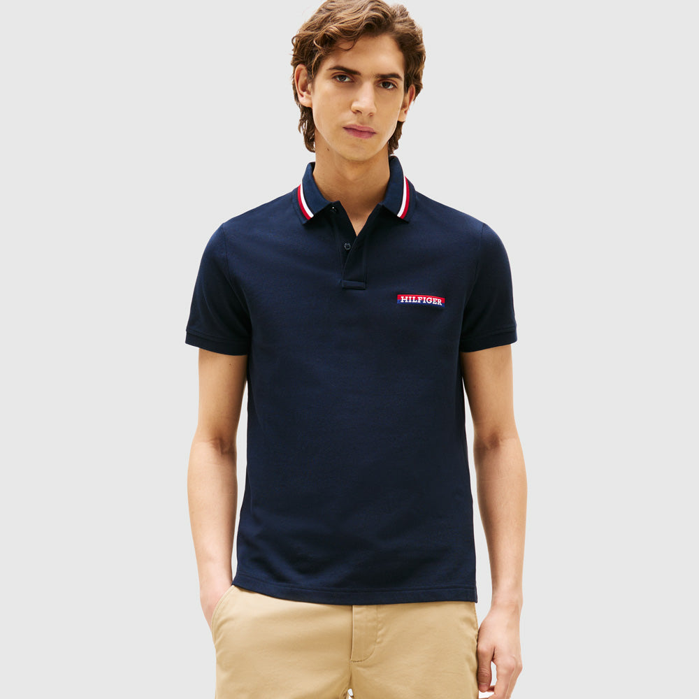 Tommy Hilfiger Tipped Golfer - Navy |ThirdBaseUrban