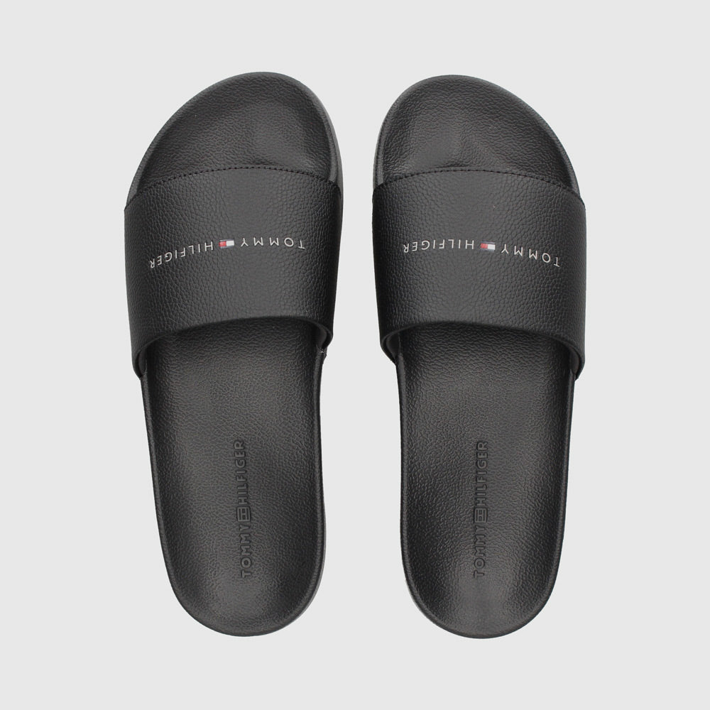 Tommy Hilfiger Hilifger Pool Slide - Black |ThirdBaseUrban
