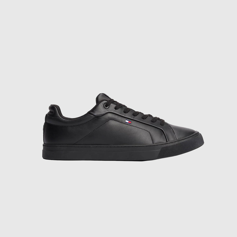 Tommy Hilfiger Icon Court Flag Sneaker - Black |ThirdBaseUrban