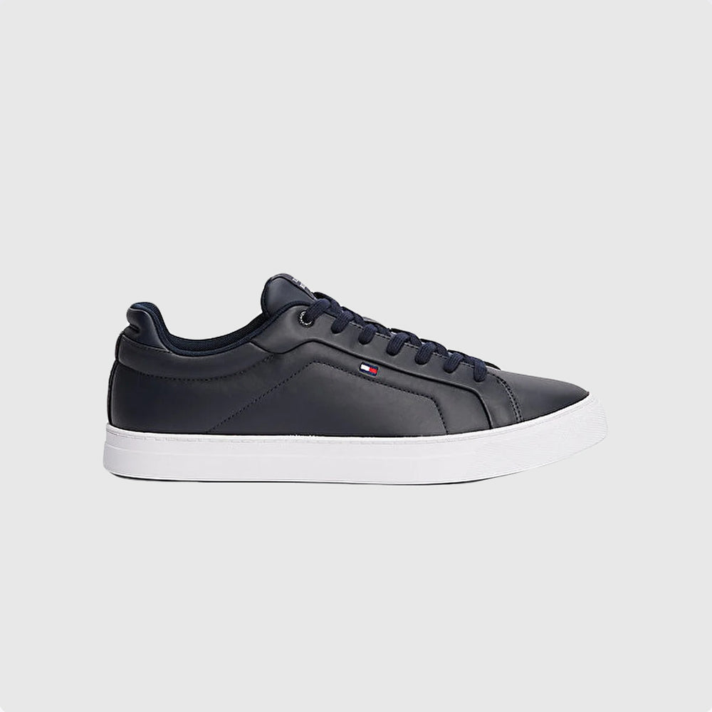 Tommy Hilfiger Icon Court Leather Sneaker - Navy |ThirdBaseUrban