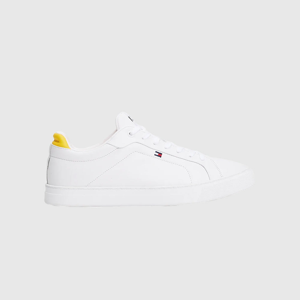 Tommy Hilfiger Icon Court Leather Sneaker - White |ThirdBaseUrban