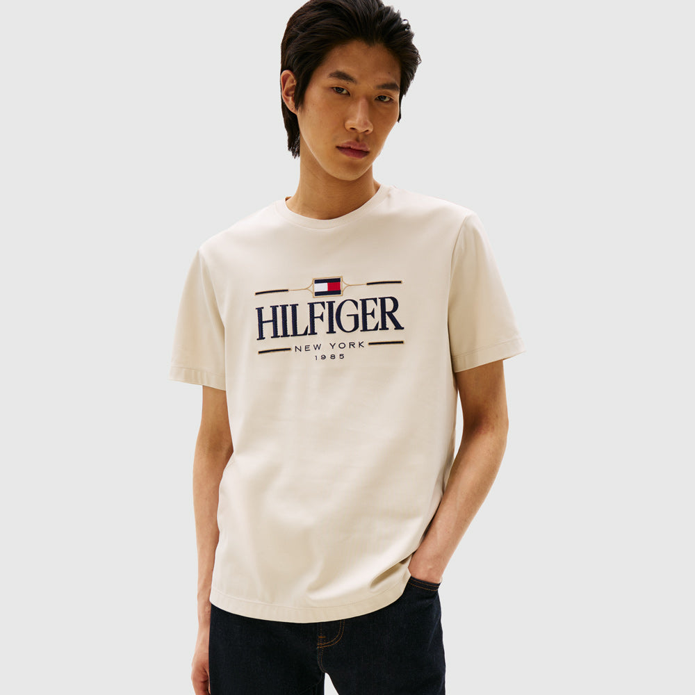 Tommy Hilfiger Icon Hilfiger T - Shirt - Cream |ThirdBaseUrban