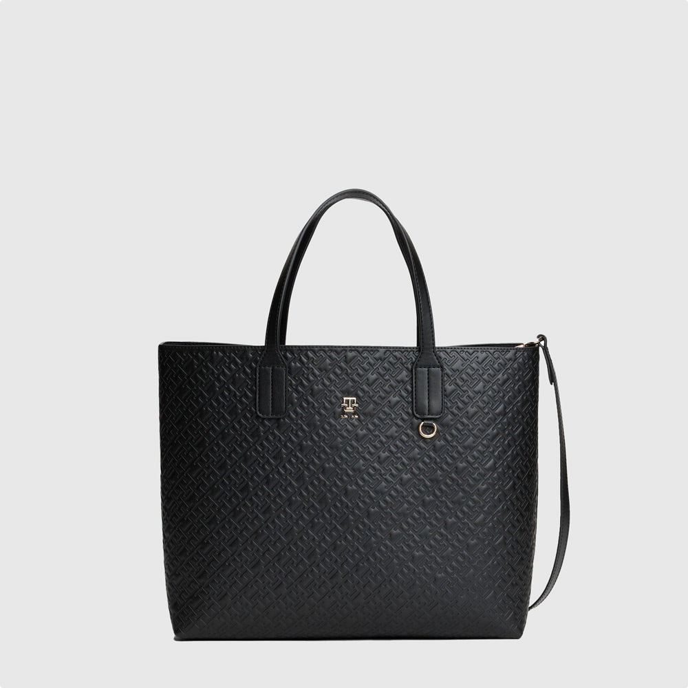 Tommy Hilfiger Icon Satchel Bag - Black |ThirdBaseUrban