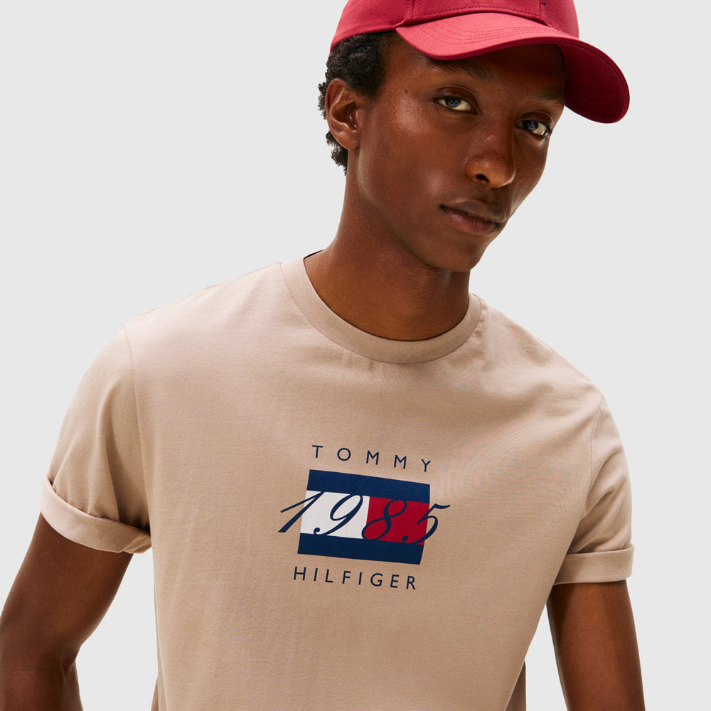 Flag Graphic T-Shirt - Taupe