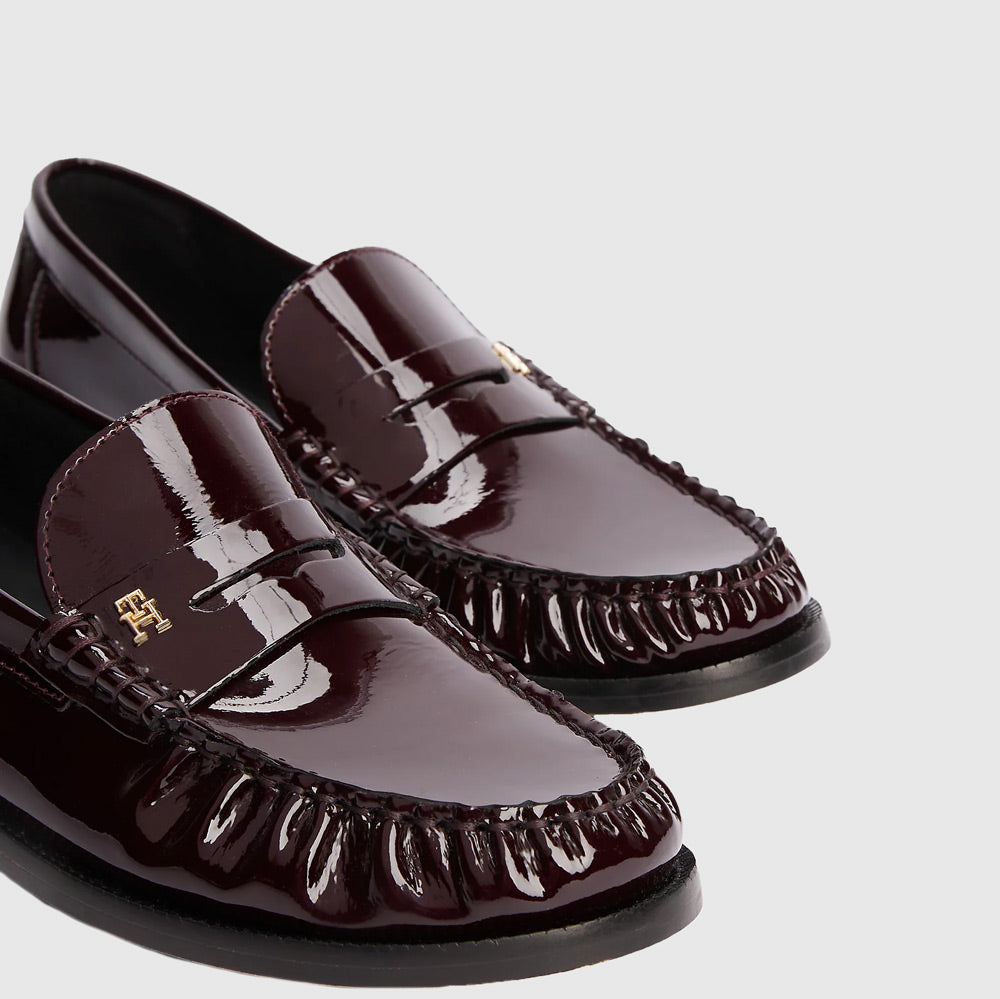 Patent Leather Loafer - Burgundy