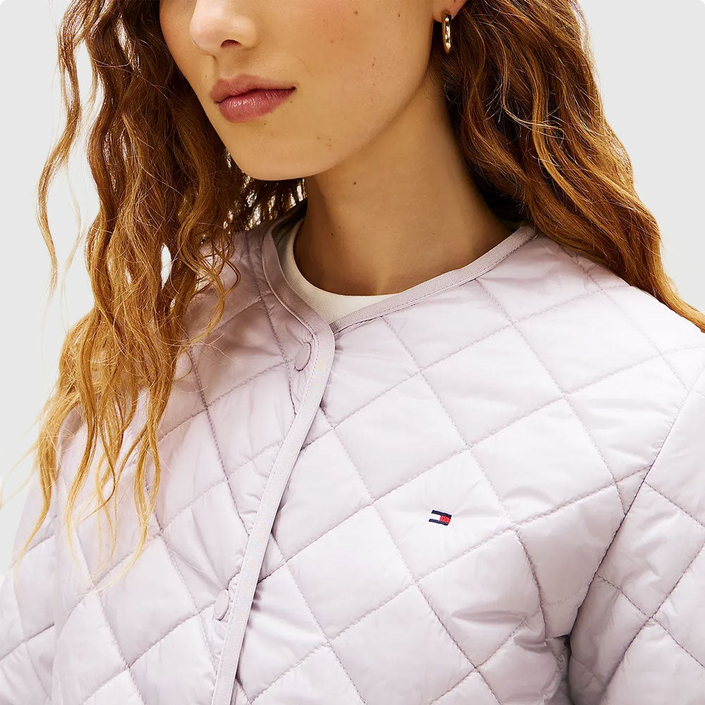 Padded Quilted Jacket - Lilac