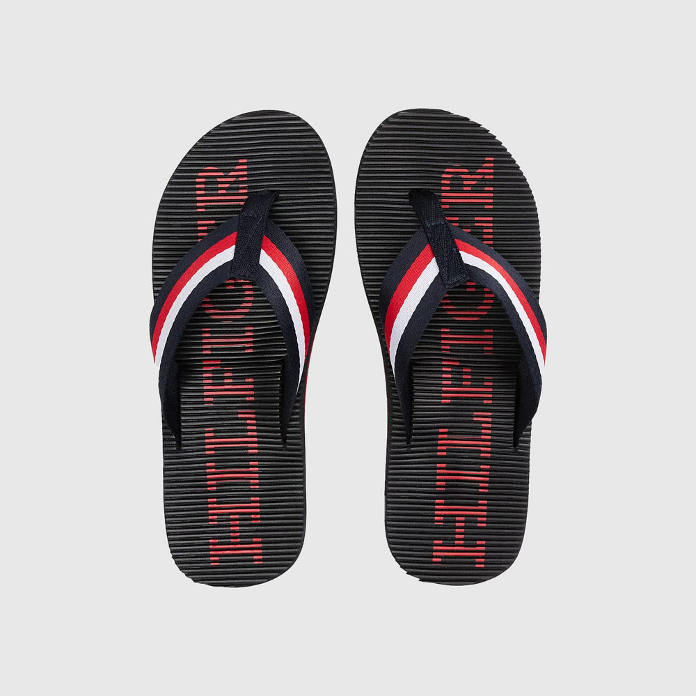 Tommy Hilfiger Message Hilfiger Beach Sandal - Navy |ThirdBaseUrban