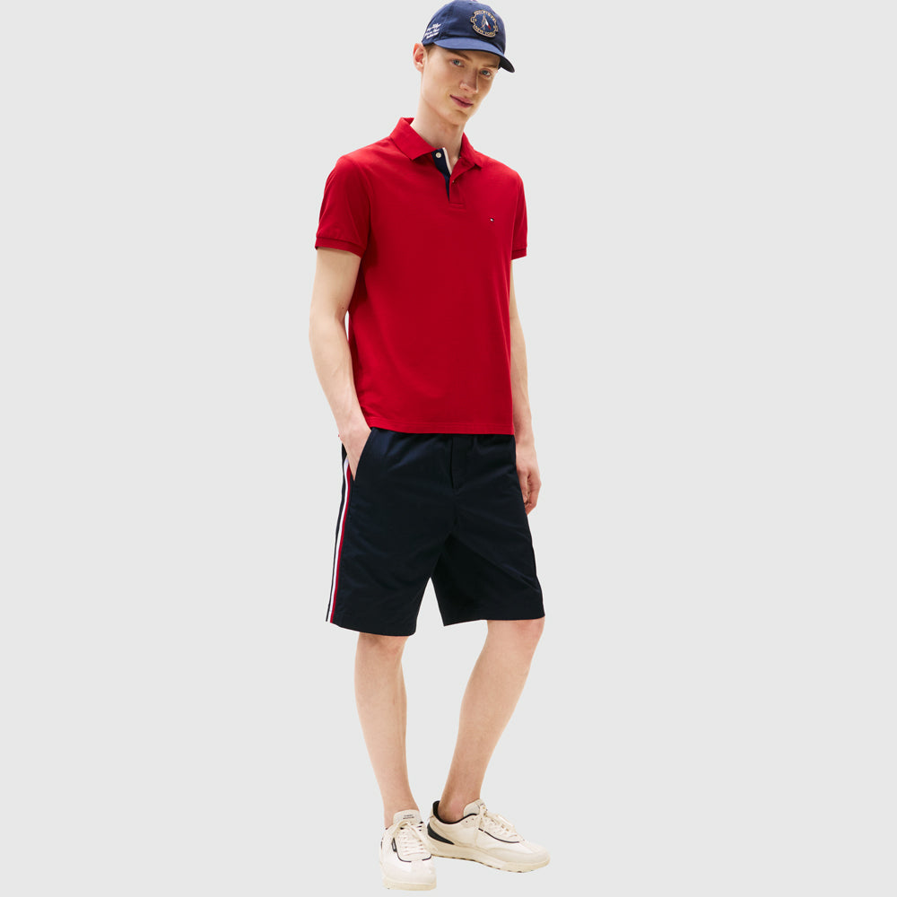 Contrast Collar Golfer - Red