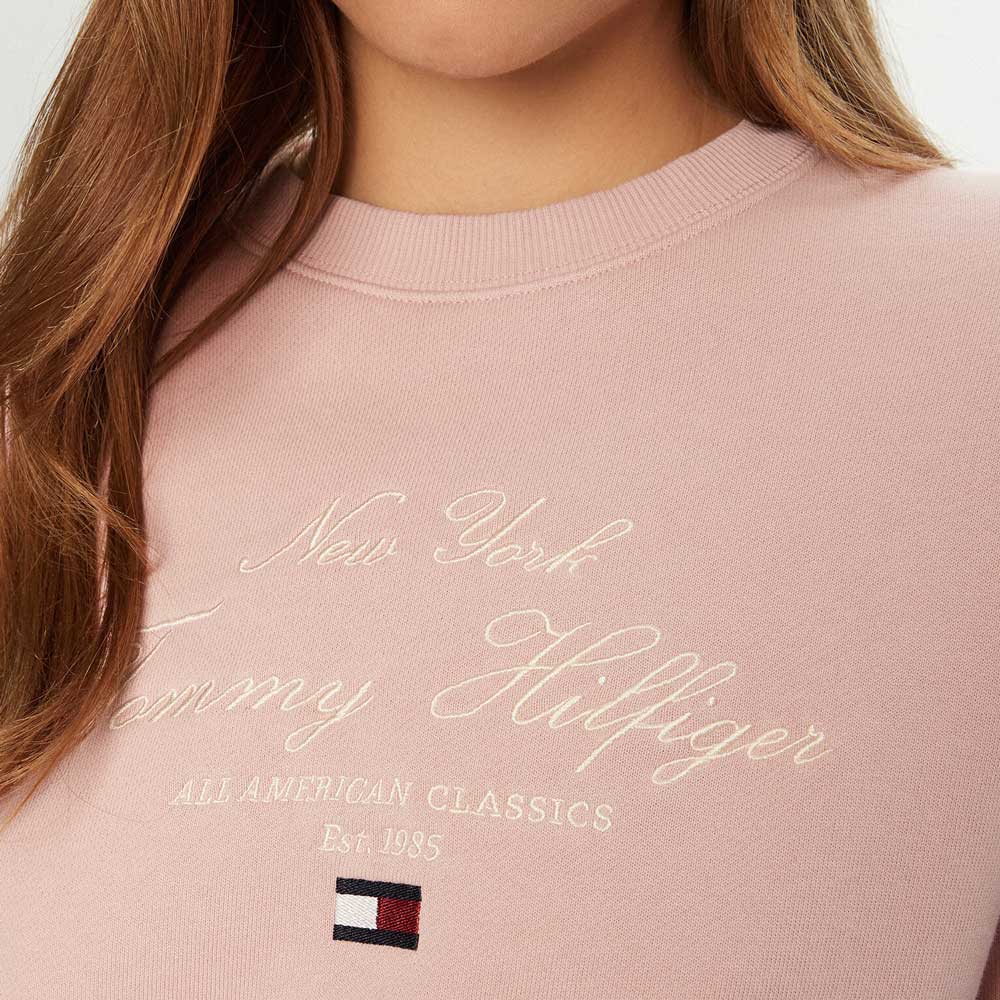 Regular Script Sweatshirt - Blush