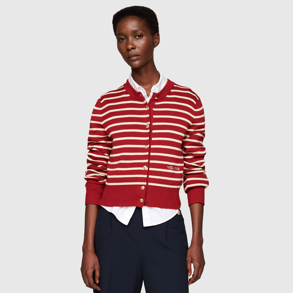 Tommy Hilfiger Stripe Cardigan - Magma |ThirdBaseUrban