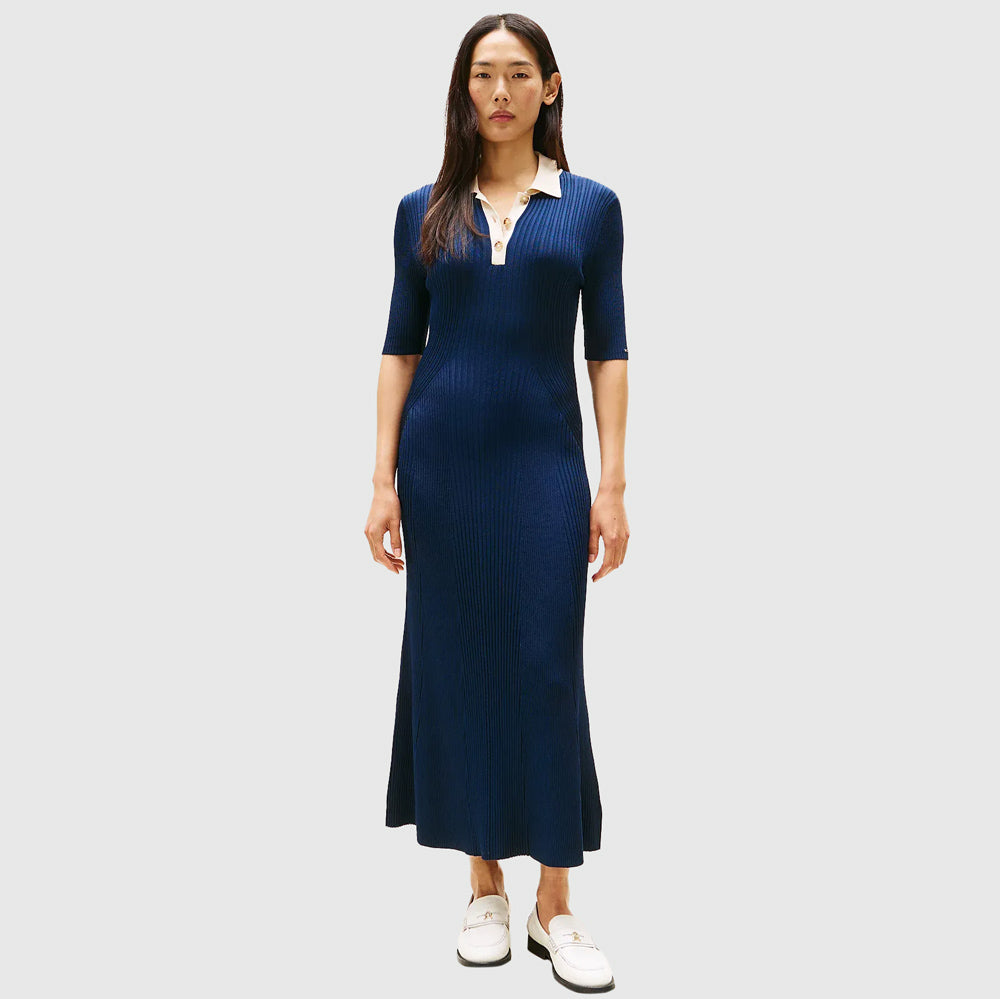 Tommy Hilfiger Contrast Golfer Dress - Navy |ThirdBaseUrban