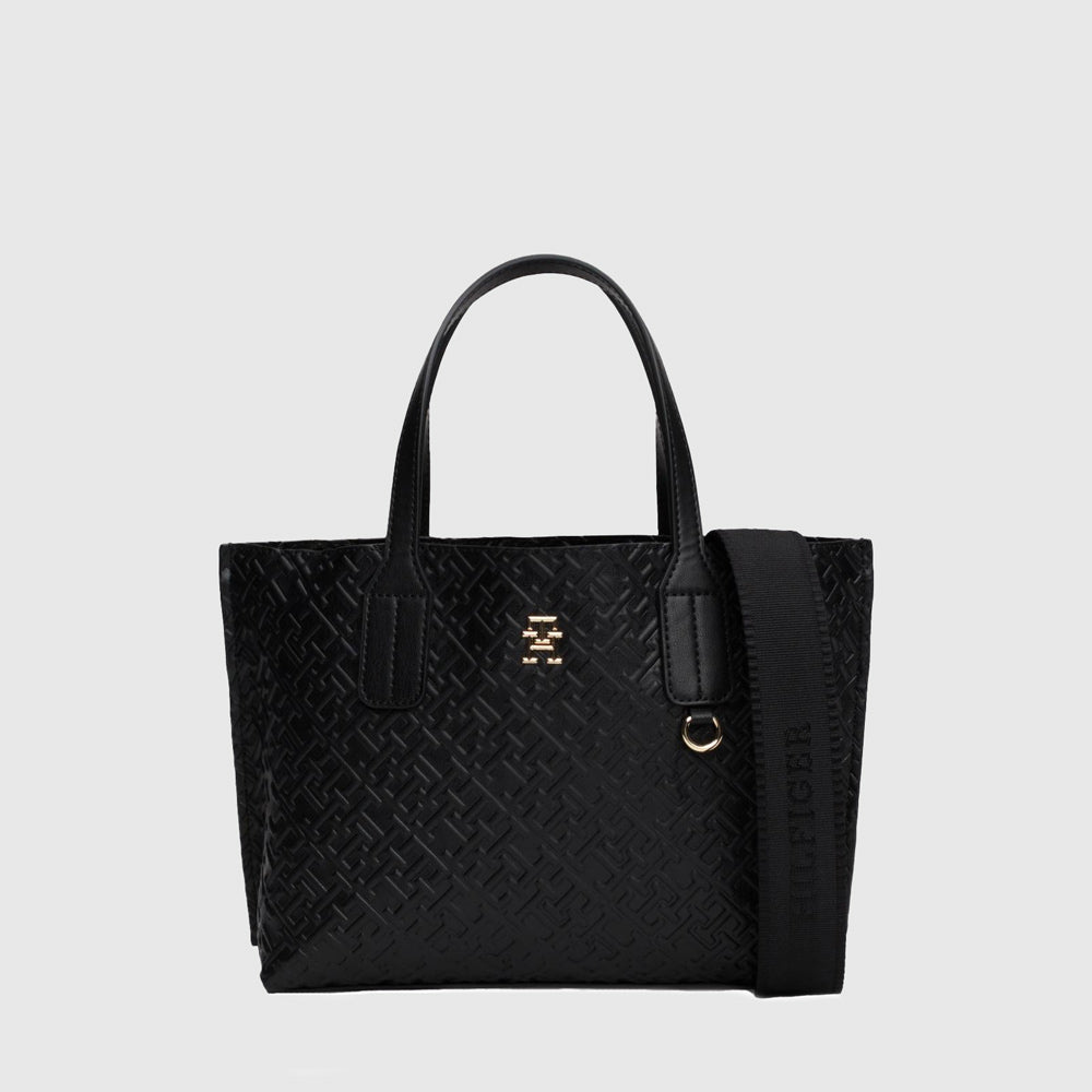 Tommy Hilfiger Distinct Small Tote - Black |ThirdBaseUrban