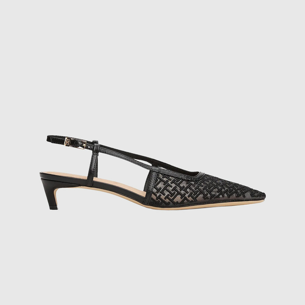 Tommy Hilfiger Mono Kitten Heel - Black |ThirdBaseUrban