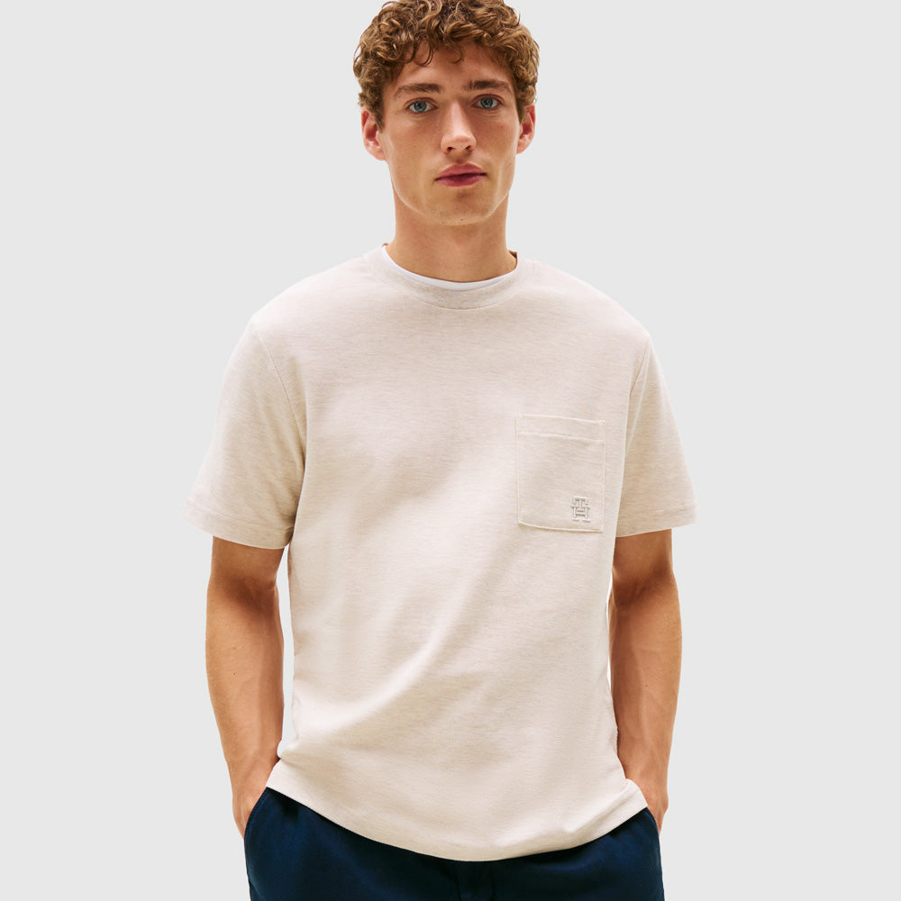 Tommy Hilfiger Monogram T - Shirt - Oatmilk |ThirdBaseUrban