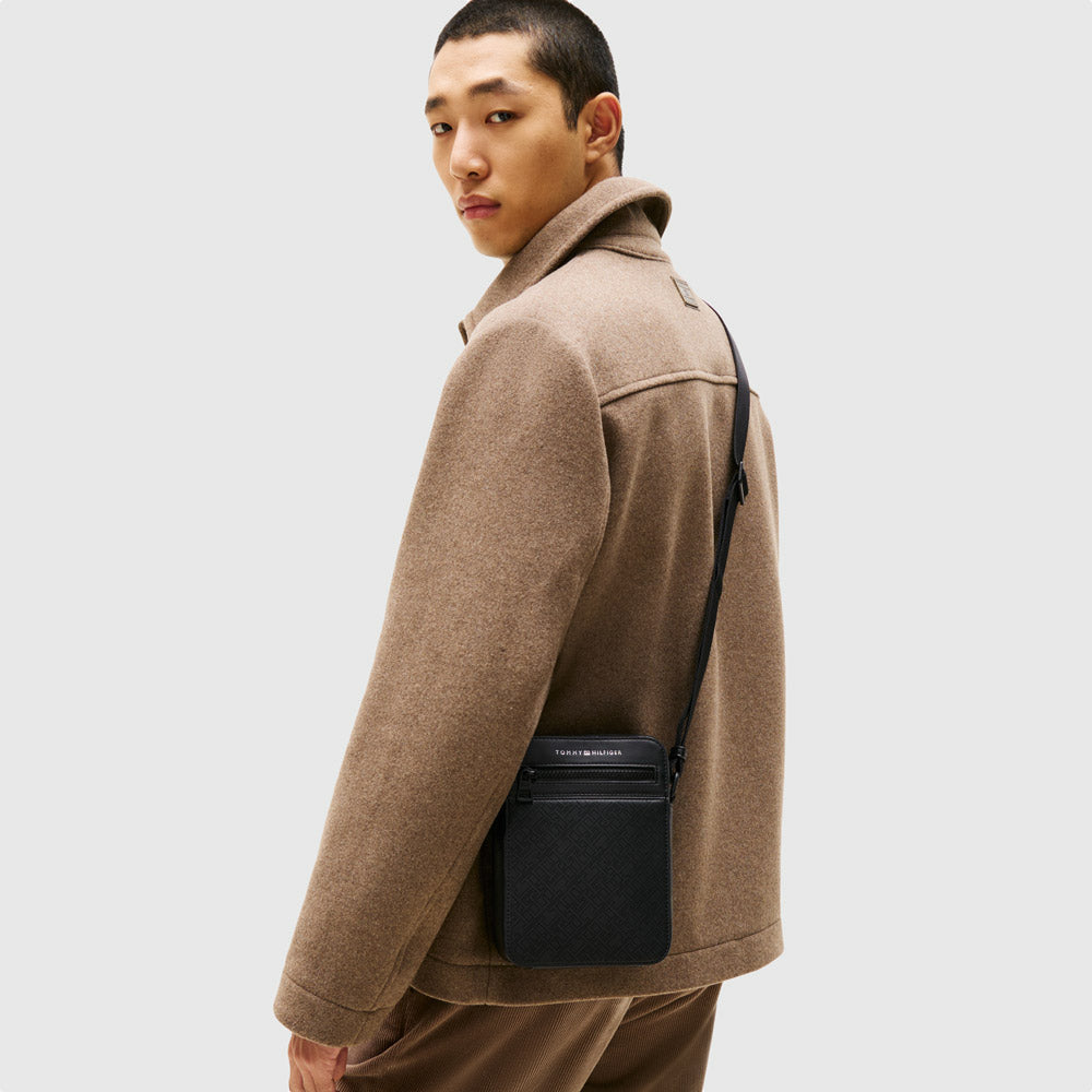 Monogram Mini Reporter Bag - Black