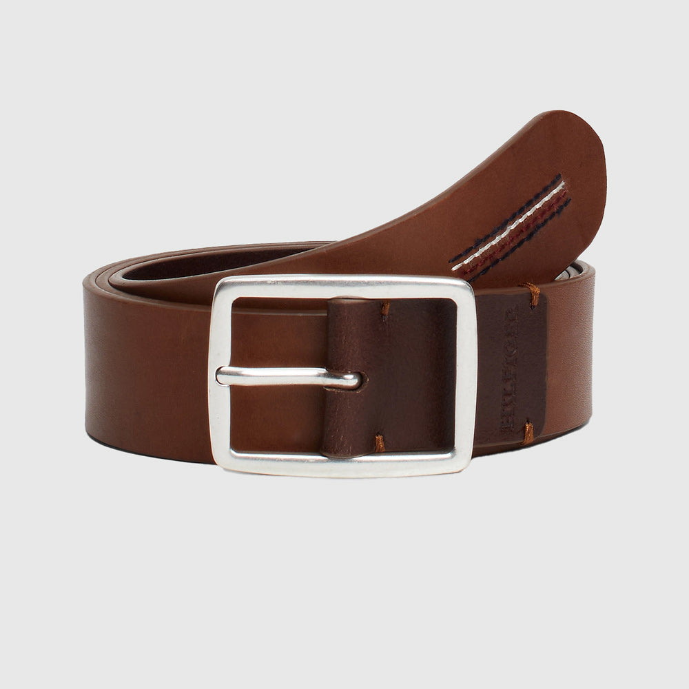 Tommy Hilfiger Monotype Buckle Belt 3.5 - Tan |ThirdBaseUrban