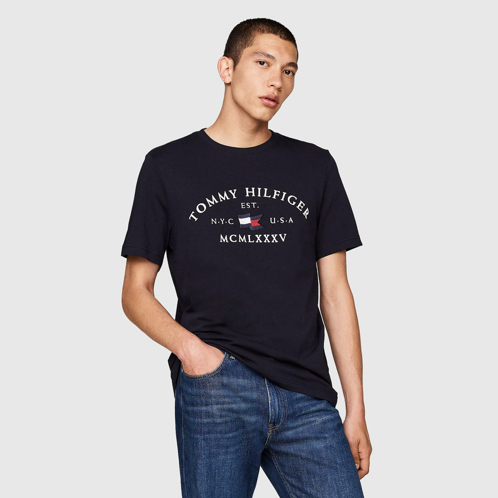 Tommy Hilfiger Nautical Arch T-Shirt - Navy |ThirdBaseUrban