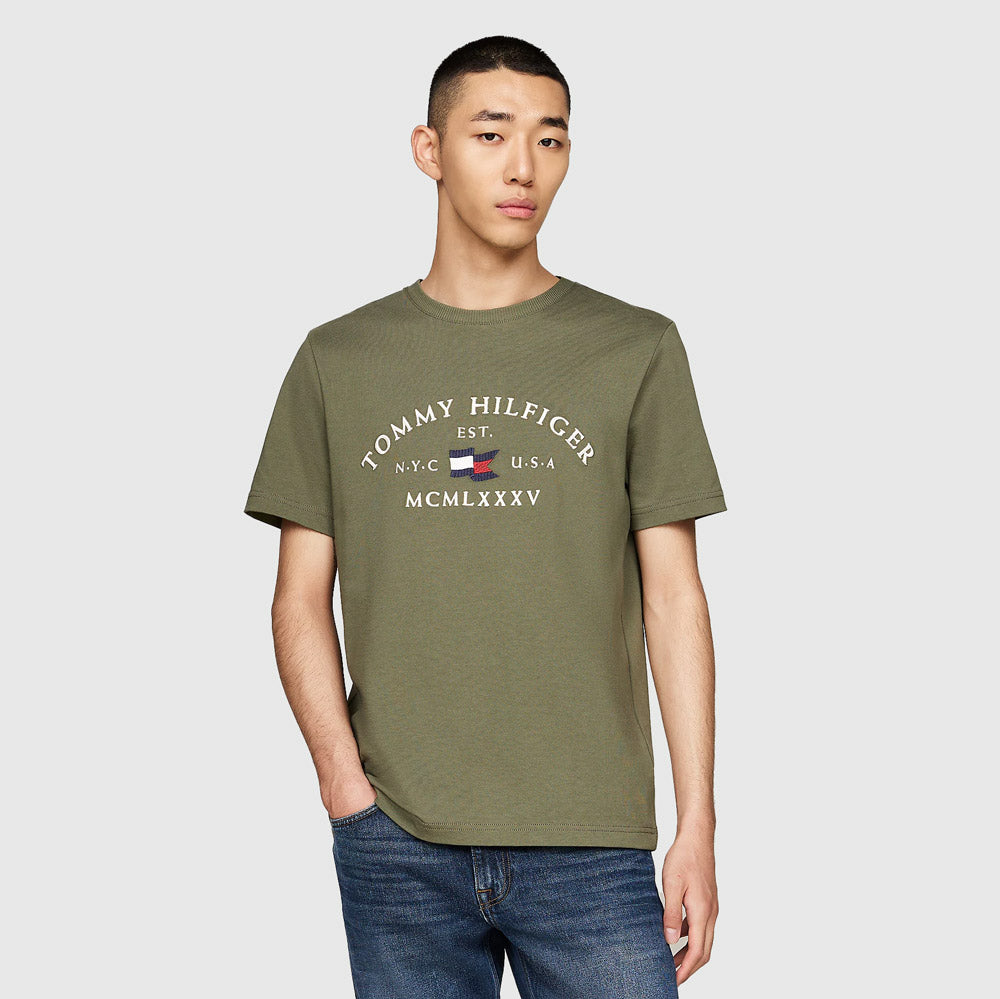 Tommy Hilfiger Nautical Arch T-Shirt - Olive |ThirdBaseUrban