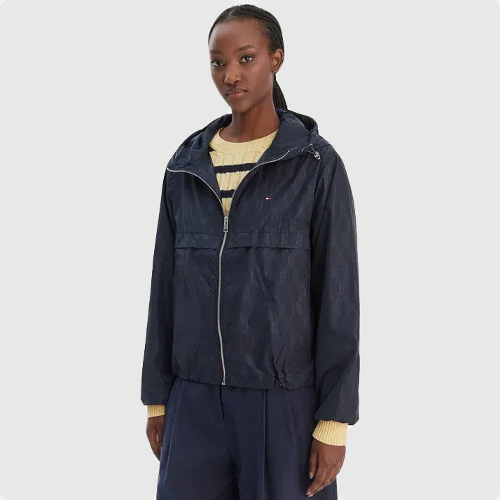 Tommy Hilfiger Nylon Windbreaker - Dark Night Navy |ThirdBaseUrban