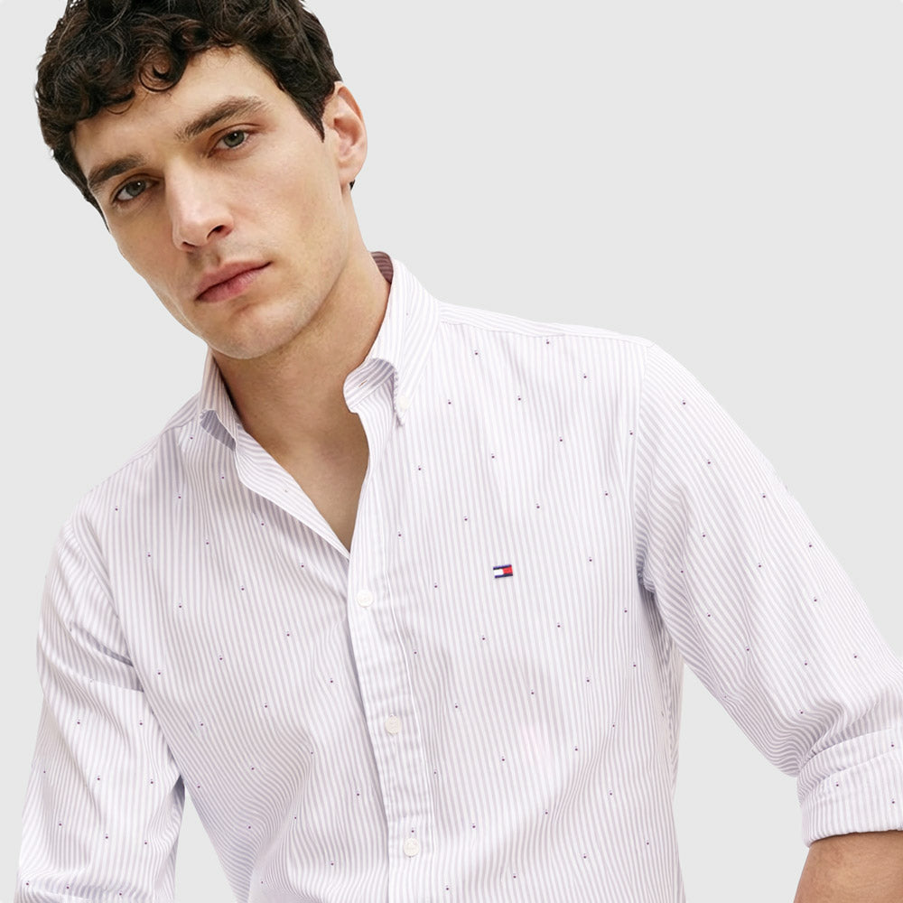 Flex Poplin Coupe Shirt- Blue Multi