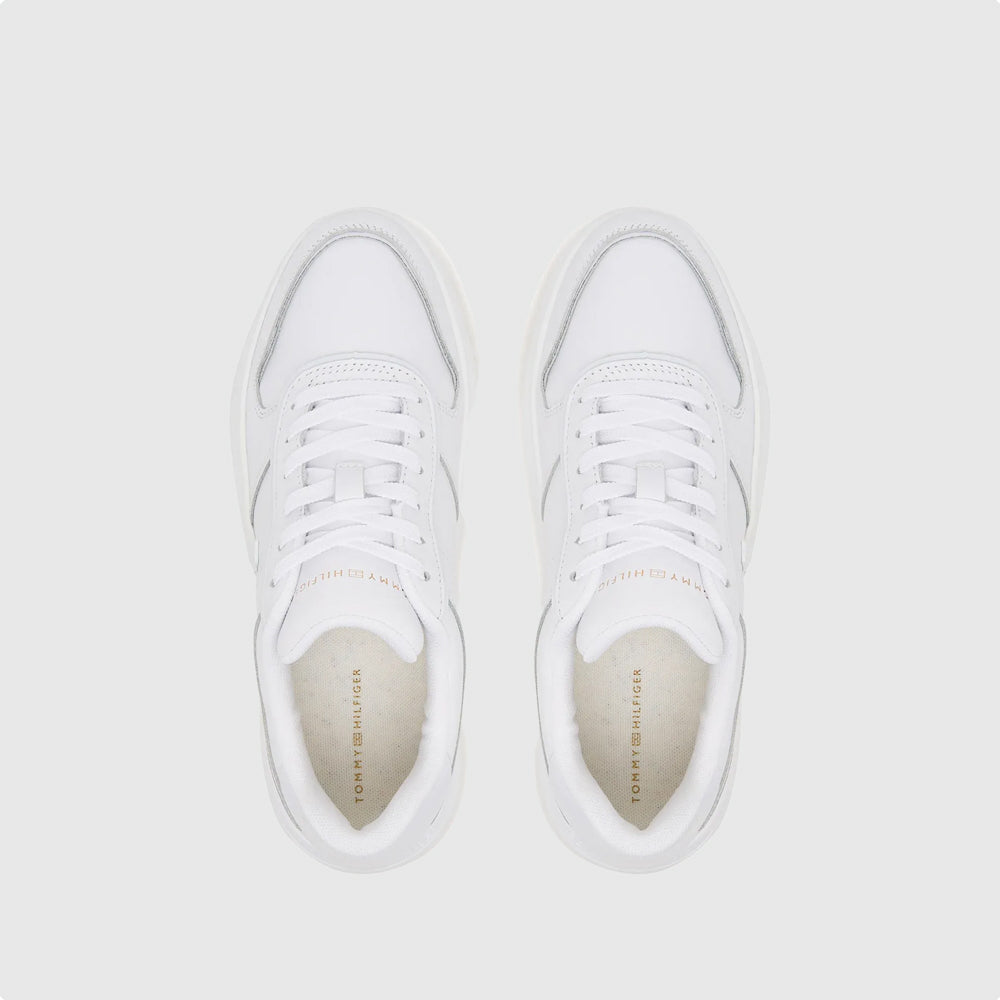 Patent Platform Sneaker - White