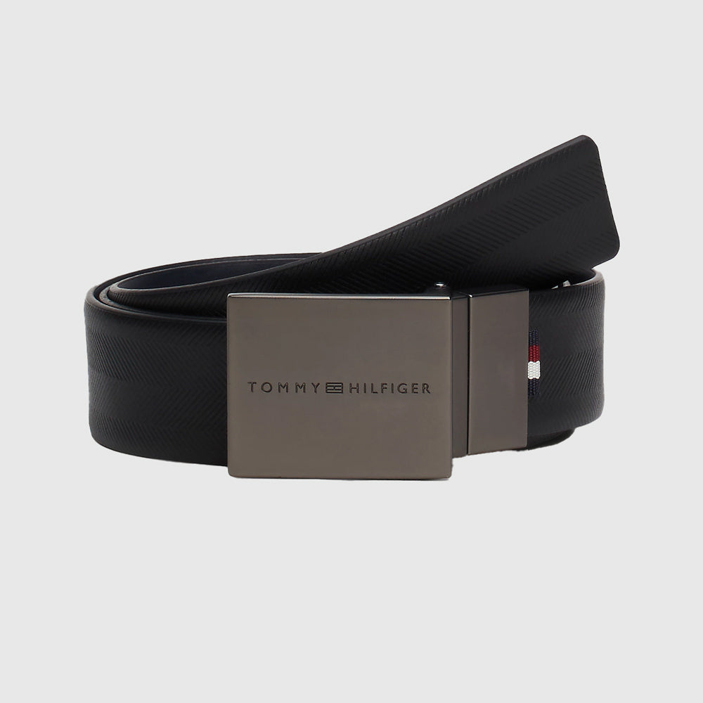 Tommy Hilfiger Plaque Reversible Belt - Navy |ThirdBaseUrban