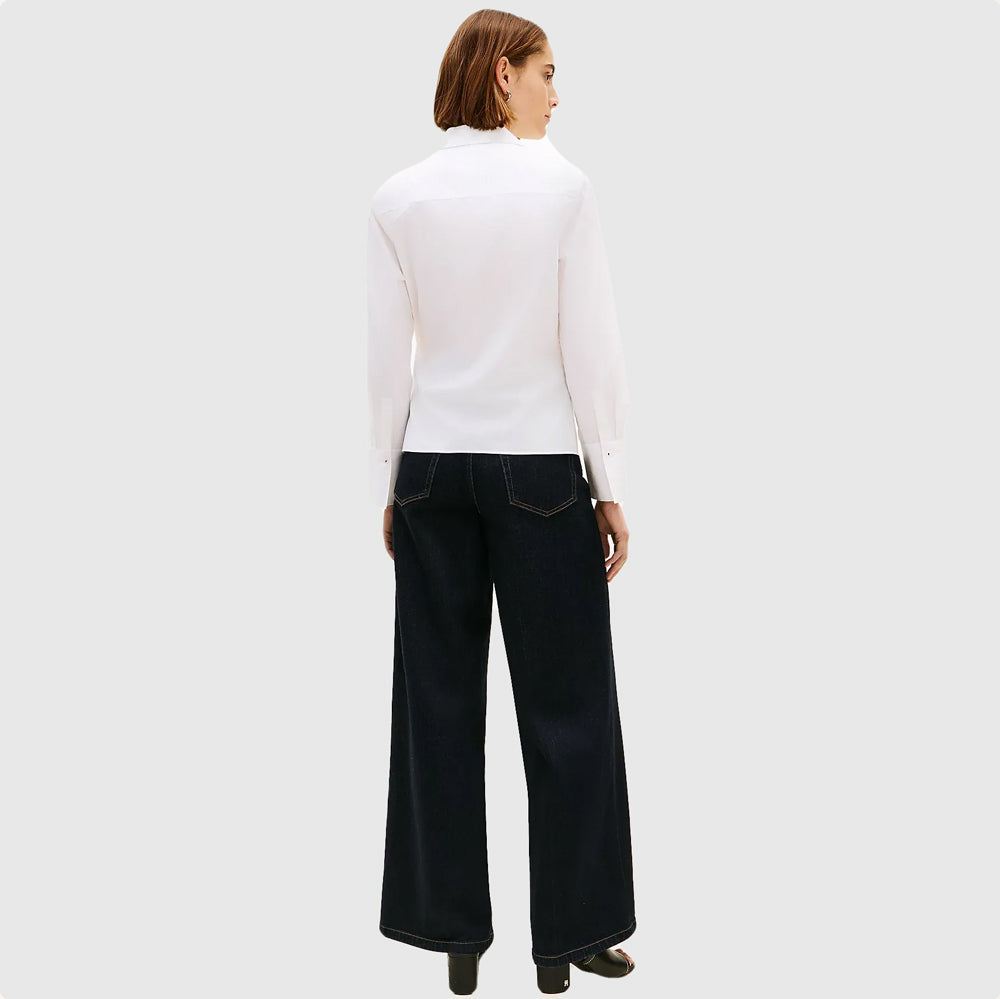 Poplin Knot Blouse - White