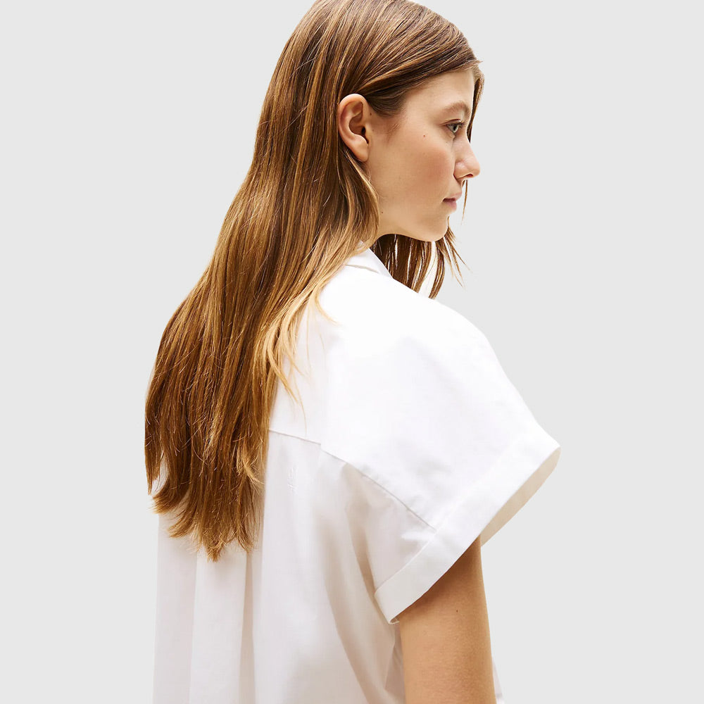 Poplin Sleeveless Shirt - White