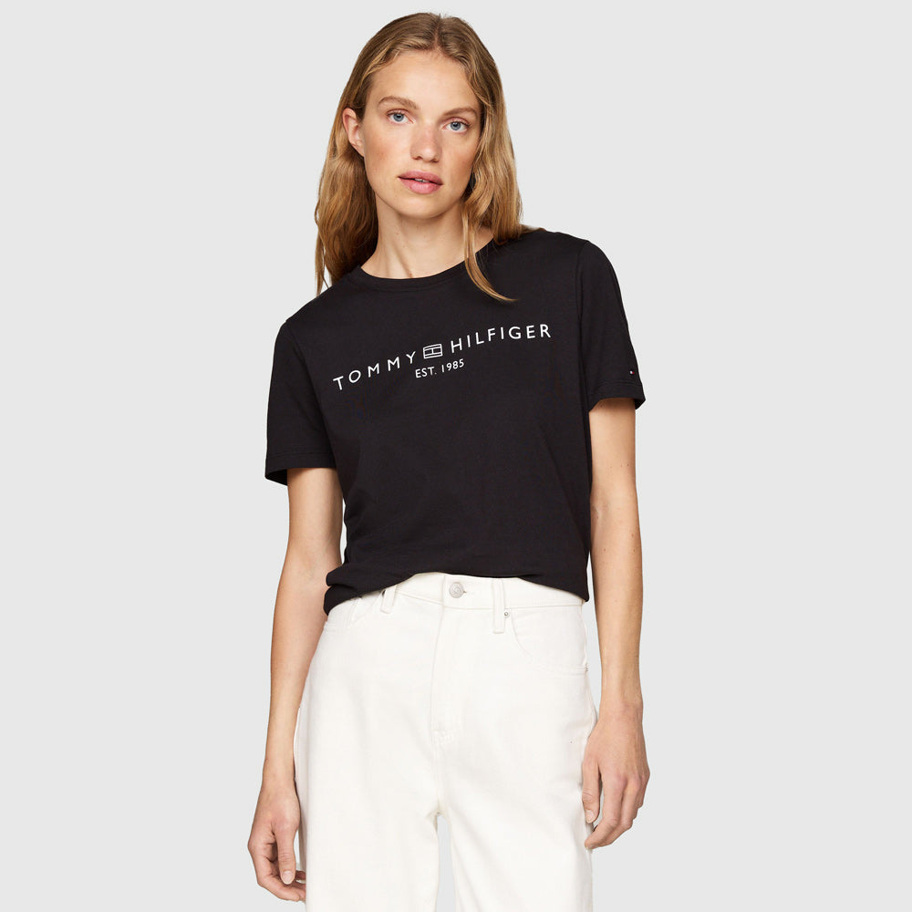 Tommy Hilfiger Regular Logo T-Shirt - Black |ThirdBaseUrban