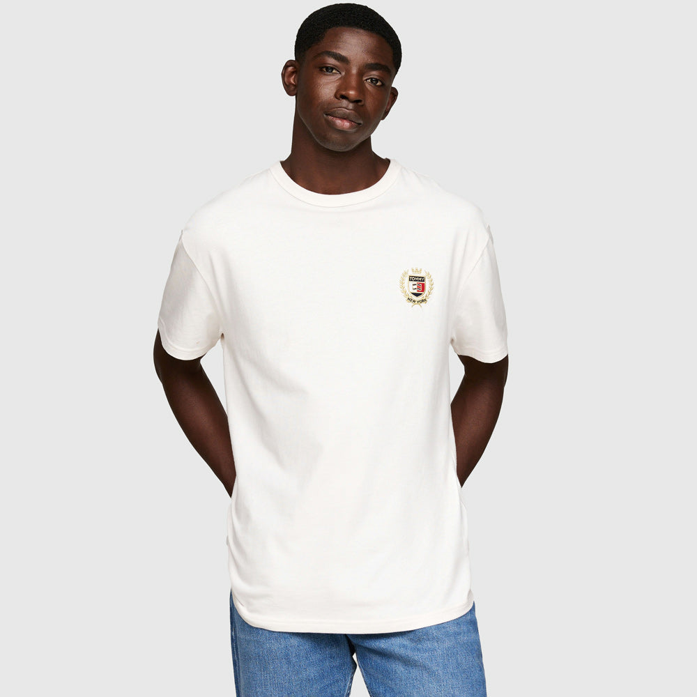 Tommy Hilfiger Crest Flag T-Shirt - Off White |ThirdBaseUrban