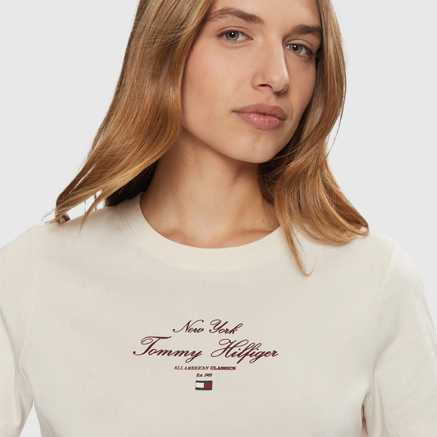 Script Regular T-Shirt- Off White