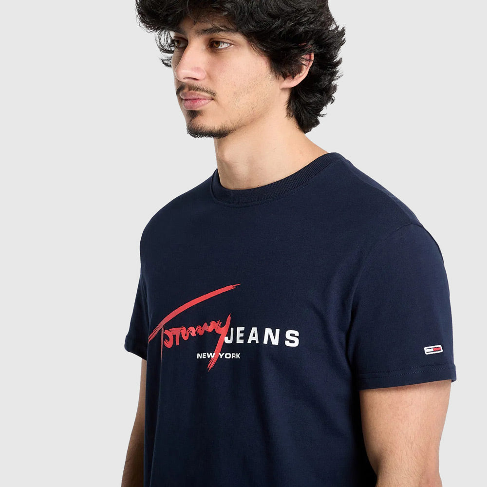 Regular Signature T-Shirt - Navy