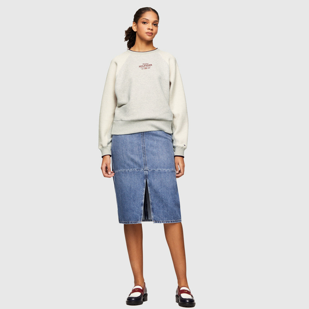 Regular Texture Sweatshirt - Grey Heather