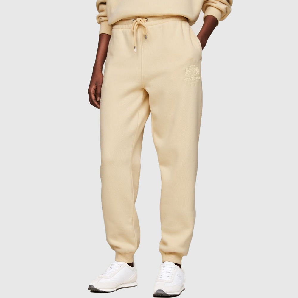 Tommy Hilfiger Varsity Crest Sweatpants - Ivory |ThirdBaseUrban