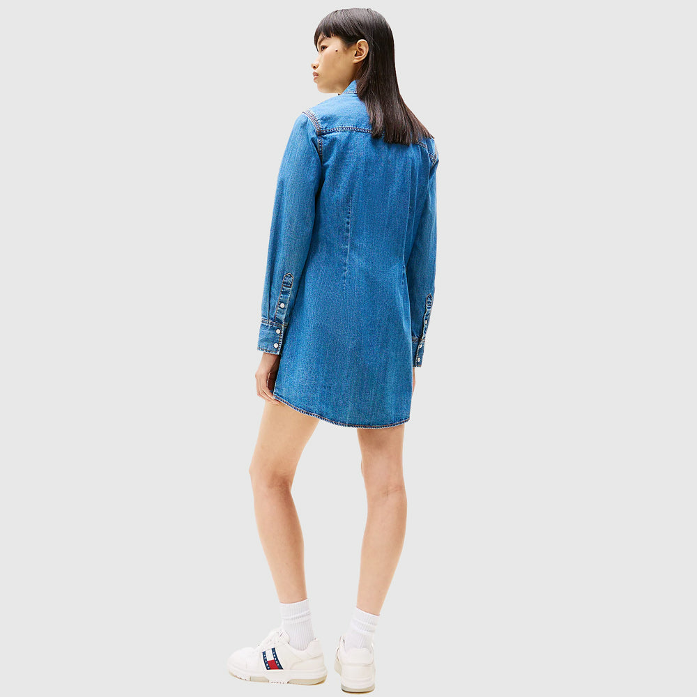 Regular Western Dress - Denim Medium