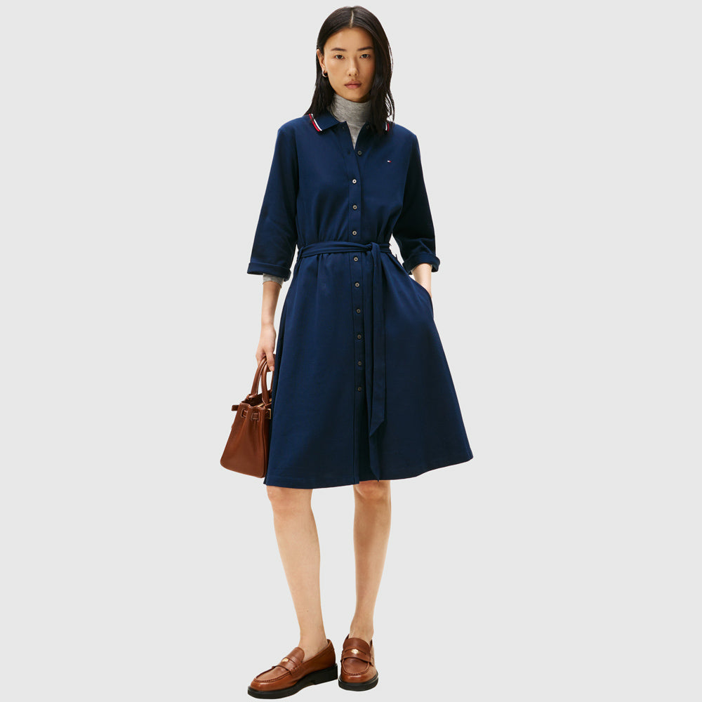 Tommy Hilfiger Buttoned Golfer Dress - Navy |ThirdBaseUrban