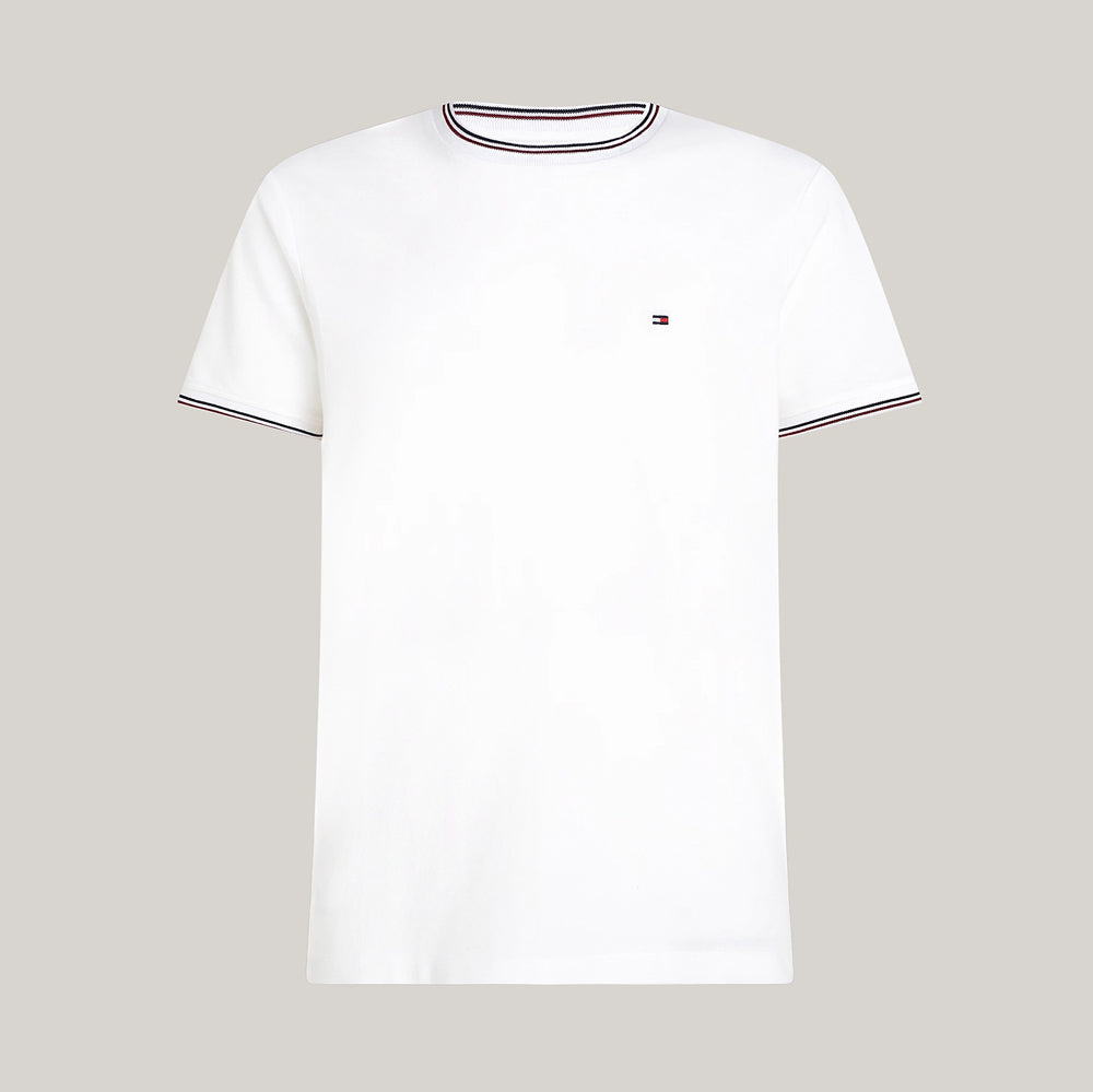 Tipped Collar T-Shirt - White