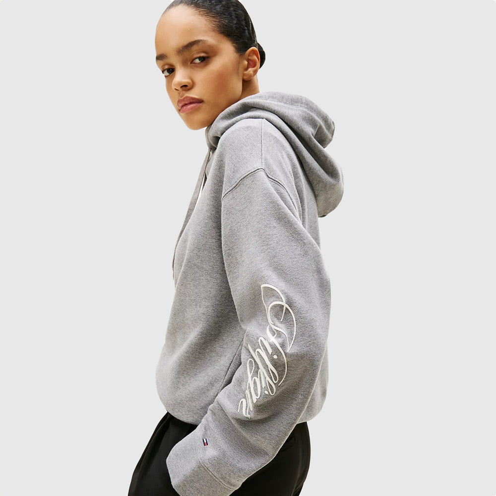 Script Terry Hoodie - Grey Heather
