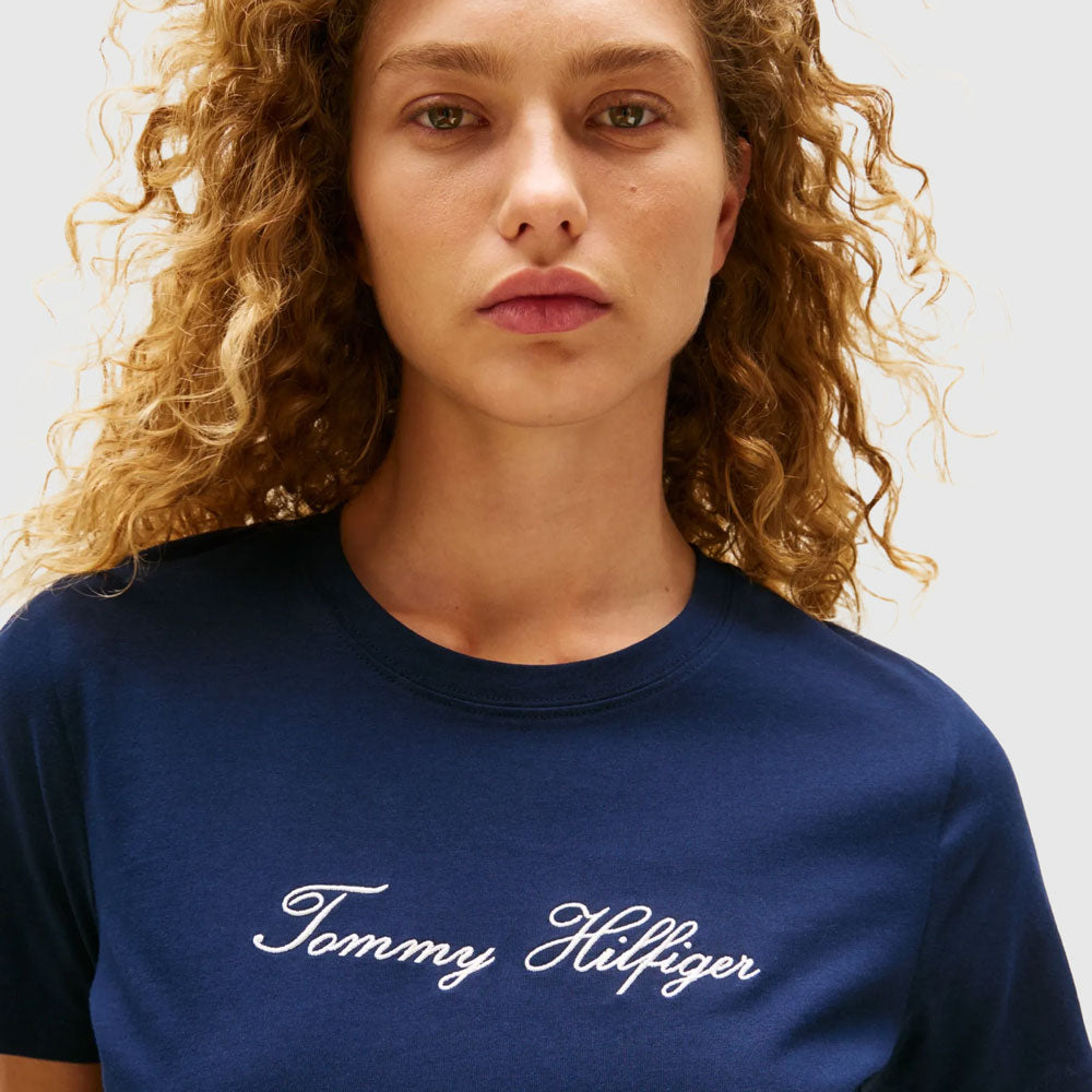Script T-Shirt - Navy