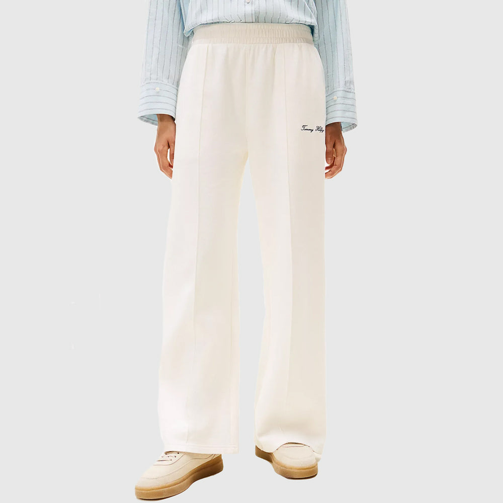 Tommy Hilfiger Script Pique Sweatpants - Ivory |ThirdBaseUrban