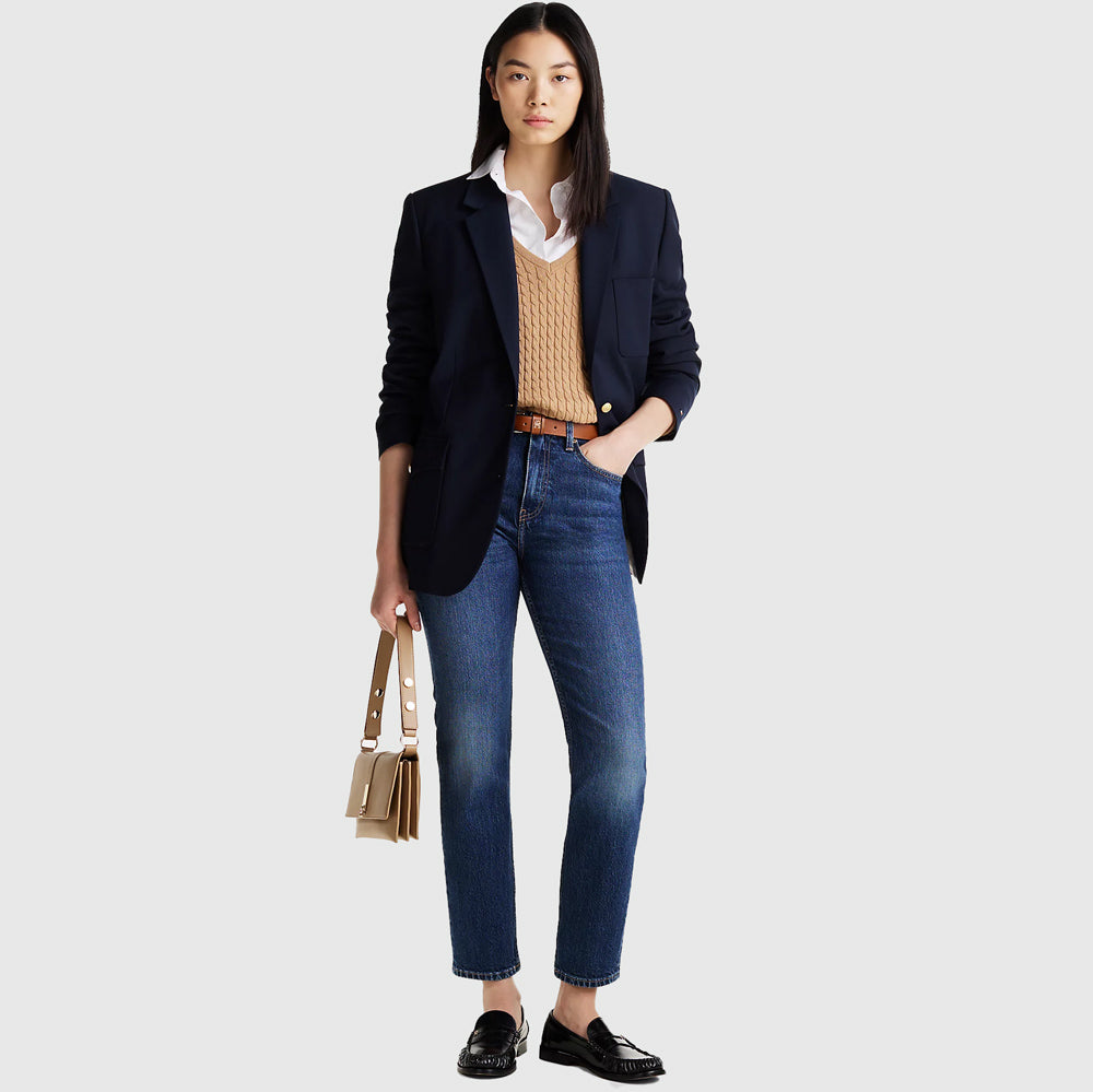 Cigarette Slim Ankle Jeans - Denim Medium