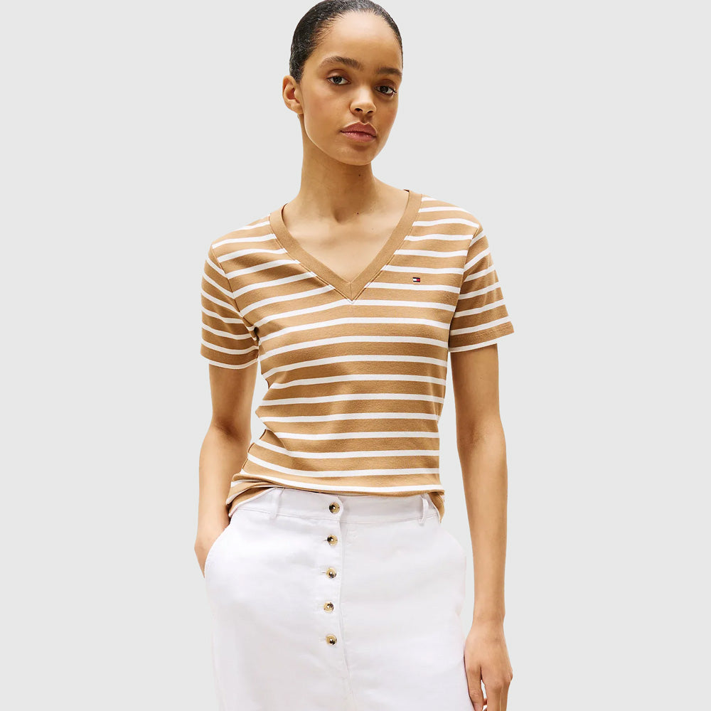 Tommy Hilfiger Slim Cody T-Shirt - Brown Multi |ThirdBaseUrban