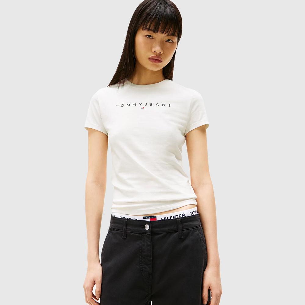 Tommy Hilfiger Linear T-Shirt - Off White |ThirdBaseUrban