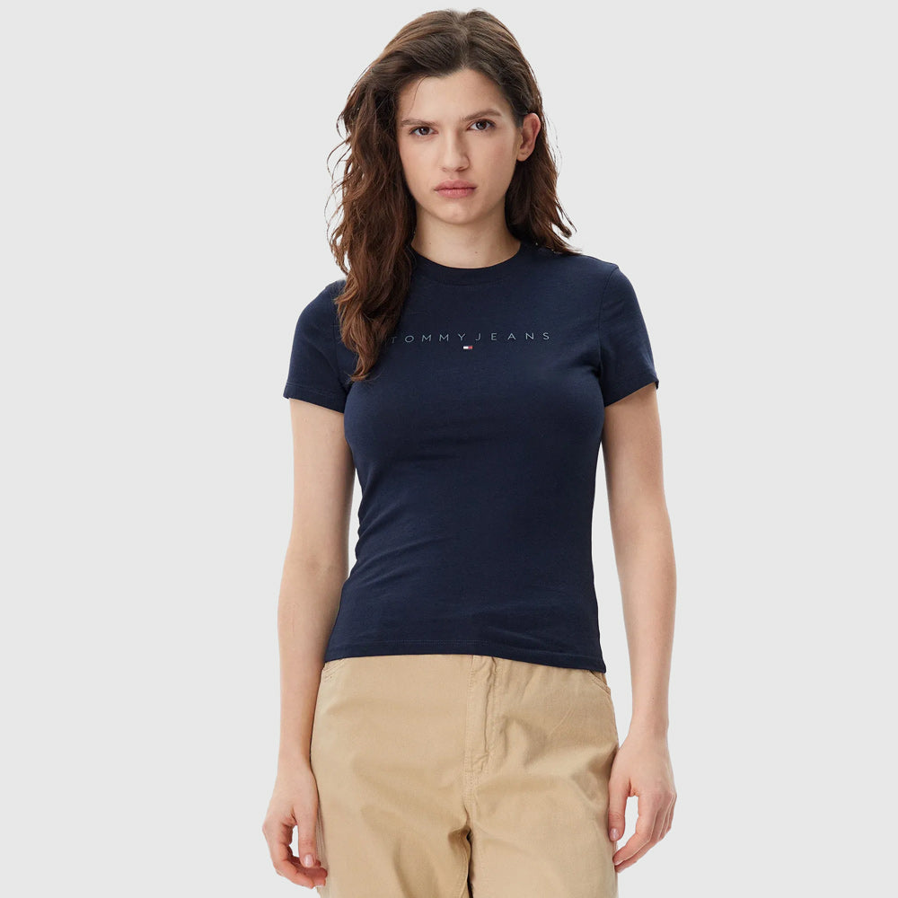 Tommy Hilfiger Slim Linear T-Shirt - Navy |ThirdBaseUrban
