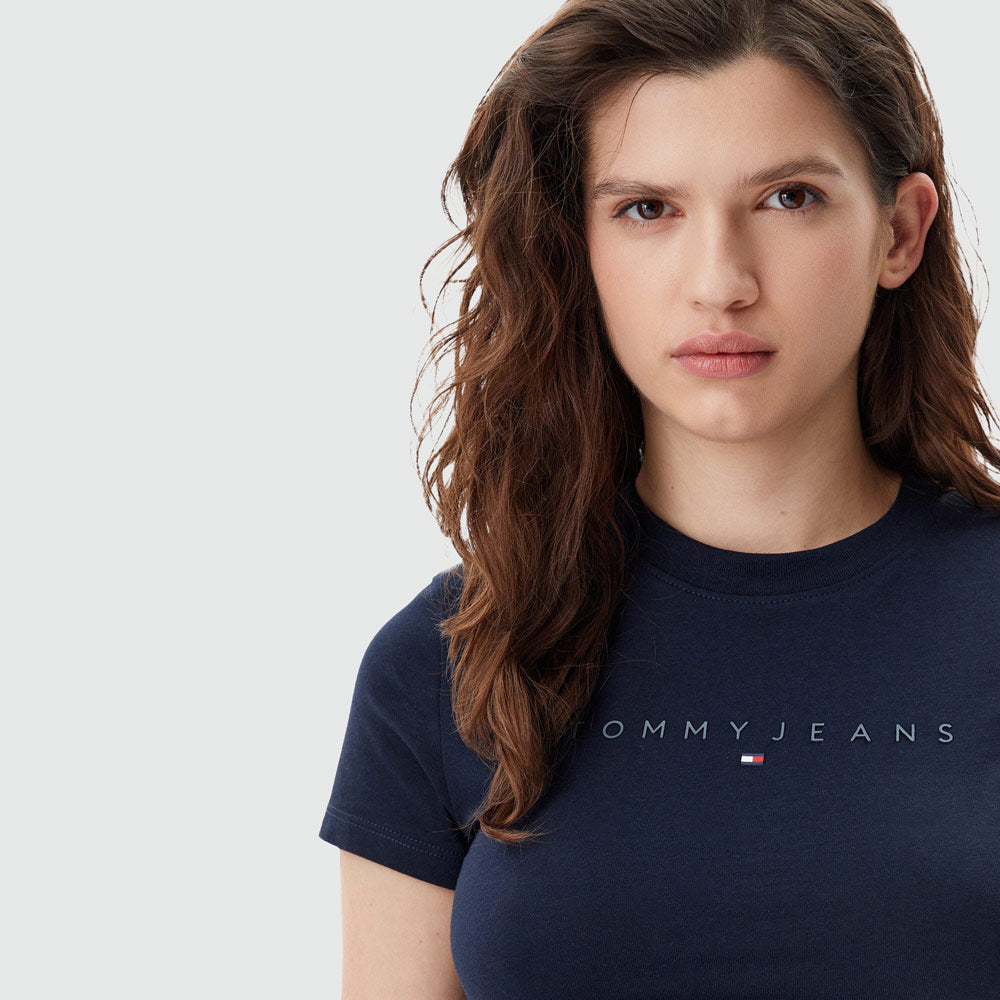 Slim Linear T-Shirt - Navy