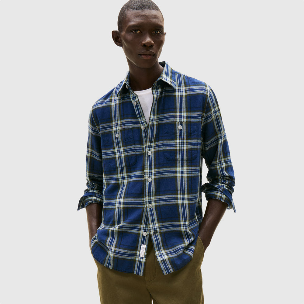 Tommy Hilfiger Slub Check Shirt - Blue Multi |ThirdBaseUrban